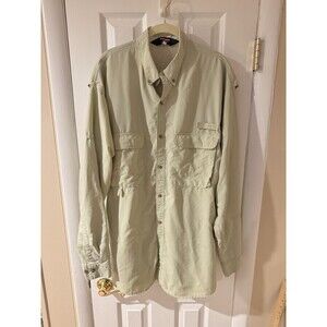 Original Redington Fly Fishing Shirt Guide Style MossGreen Size LT Vented Flaws